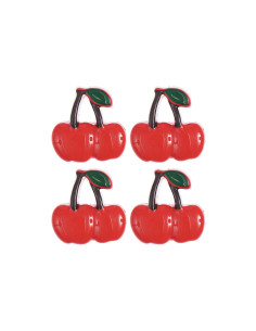Kaart met 4 kersenknopen - Rood 17 x 17 mm 2