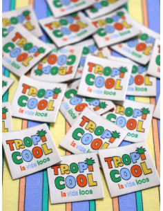 Set van 6 geweven labels - Fiesta Tropical Mix 2