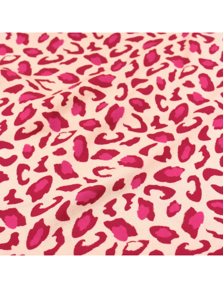 Viscose stof Bagheera Granaatrood - Églantine & Zoé