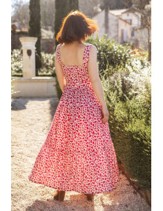 Viscose stof Bagheera Granaatrood - Églantine & Zoé 2