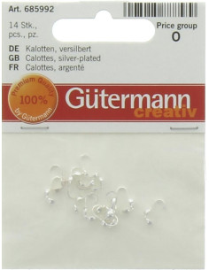 Gütermann kapjes - Verzilverd