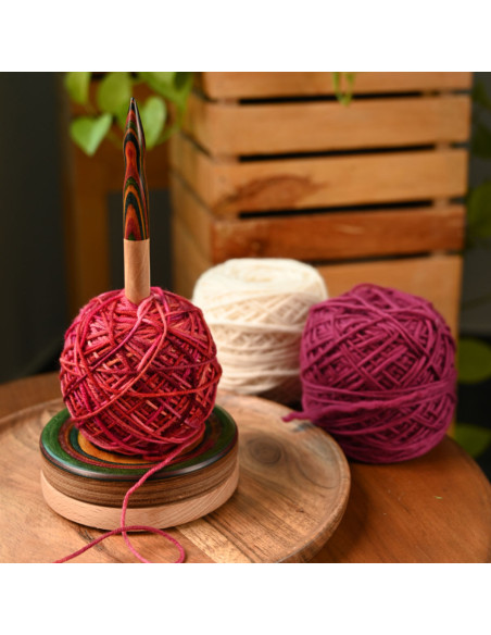 KnitPro Signature houten bolwolhouder