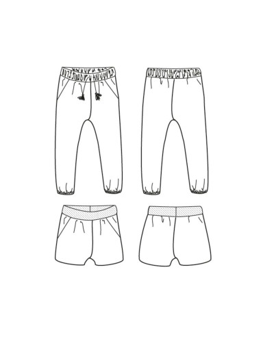 Pantalon- en shortpatroon Dakar - Ikatee