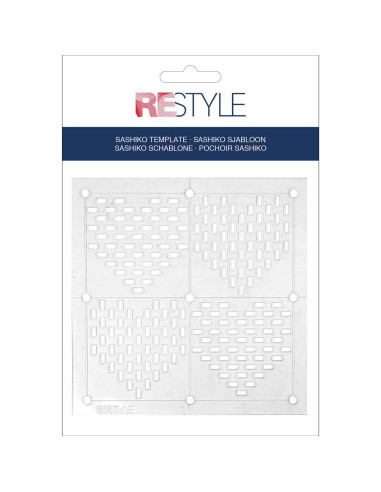 Sjabloon voor sashiko Restyle - Harten