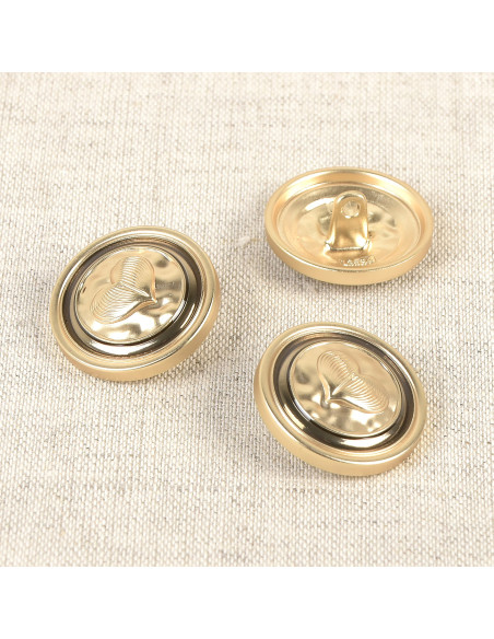 Metalen hartknop 23 mm - Goud