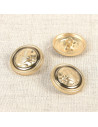 Metalen hartknop 23 mm - Goud