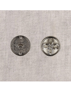 Metalen bloemknop - Zilver