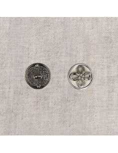 Metalen bloemknop - Zilver 2