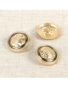 Metalen hartknop 23 mm - Goud
