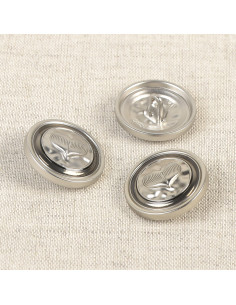 Metalen hartknop 18 mm - Zilver