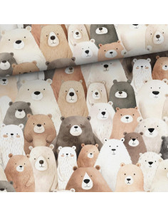 Premium katoenen stof - Teddybeer