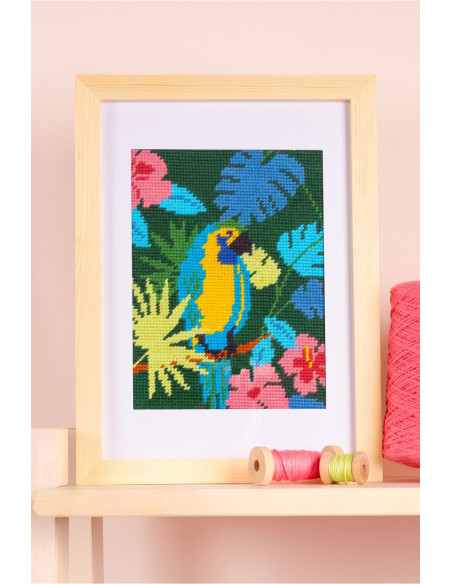 Penelope canvas papegaaienmotief