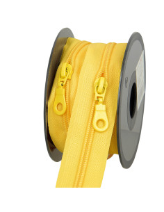 Rol van 5 meter nylonrits 5 mm met trekkers - Geel