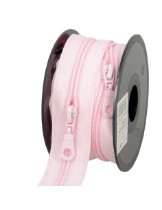 Rol van 5 meter nylonrits 5 mm met trekkers - Roze