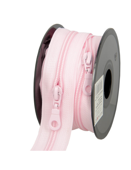 Rol van 5 meter nylonrits 5 mm met trekkers - Roze