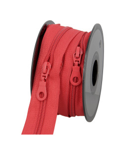 Rol van 5 meter nylonrits 5 mm met trekkers - Rood
