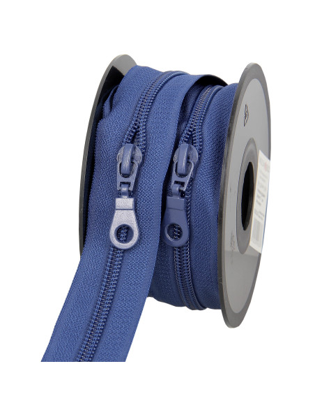 Rol van 5 meter nylonrits 5 mm met trekkers - Blauw