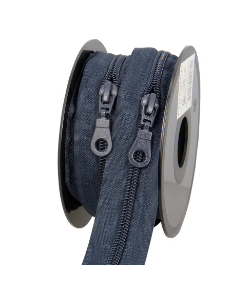 Rol van 5 meter nylonrits 5 mm met schuivers - Leisteen