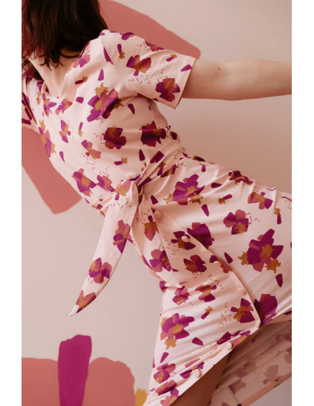 Anémona Nude katoenen jersey stof - Églantine & Zoé