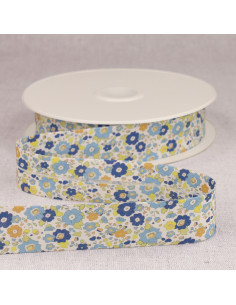 Biais Fleurette - Blauw