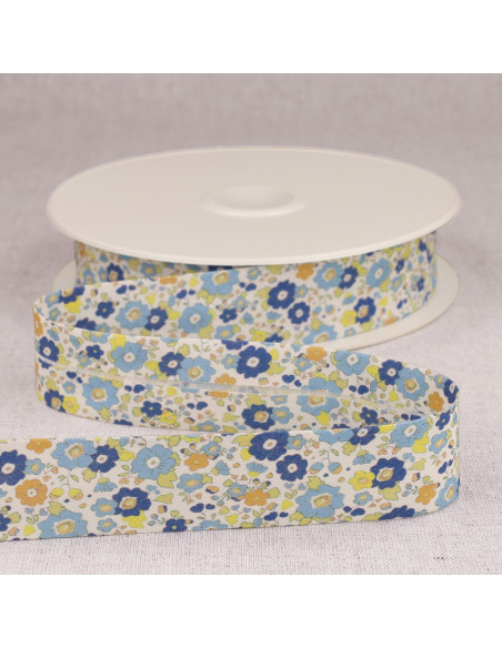Biais Fleurette - Blauw