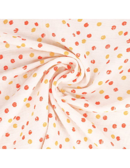 Dubbel gaas katoenen stof - Confetti