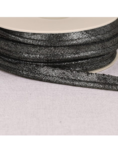 Metallic Jean paspel - Zwart en zilver