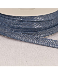 Metallic paspelband Jean - Lichtblauw
