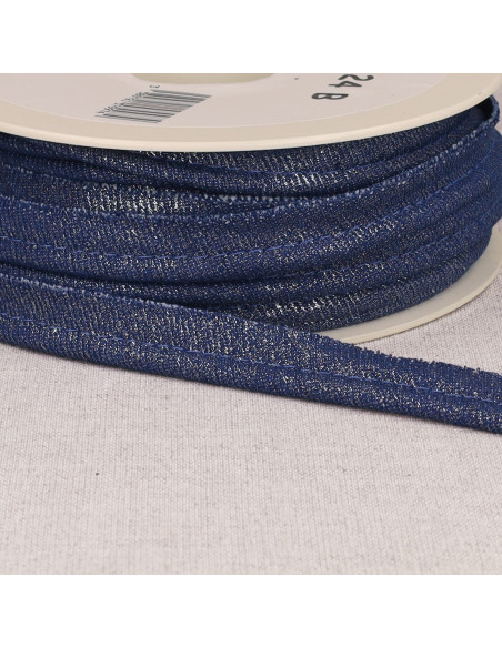 Metallic Jean paspel - Donkerblauw