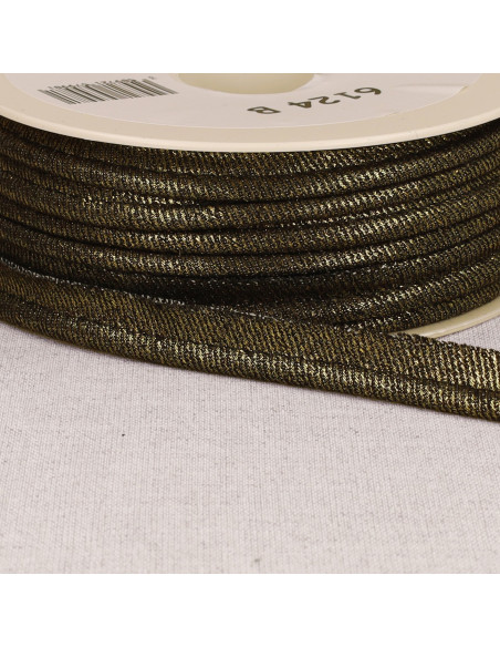 Metallic Jean paspel - Zwart en goud