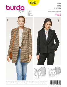 Jas patroon - Burda 6463