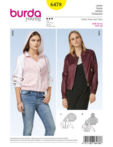 Jas patroon - Burda 6478