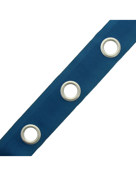 Mat zilveren oogjesband - Eendblauw
