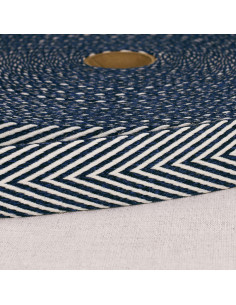 Chevron geweven riem - Marineblauw