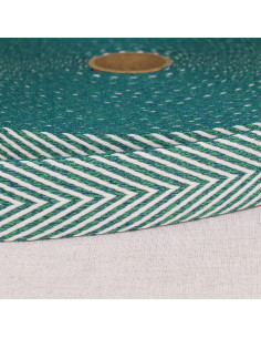 Chevron geweven riem - Blauwgroen