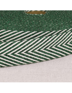 Chevron geweven riem - Groen