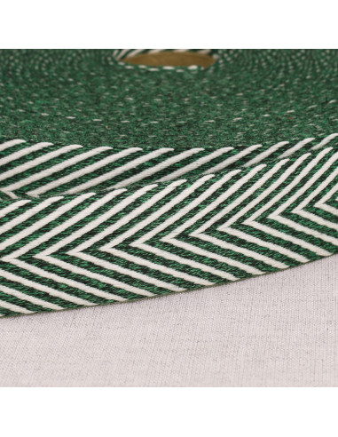 Chevron geweven riem - Groen