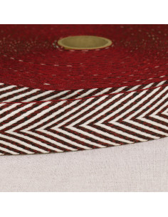 Chevron geweven band - Bordeaux