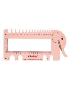 Roze multifunctionele breimaatstok KnitPro