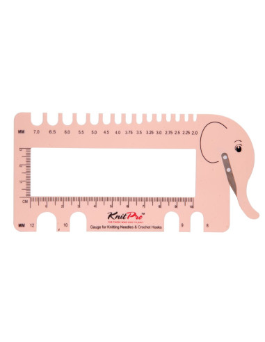Roze multifunctionele breimaatstok KnitPro