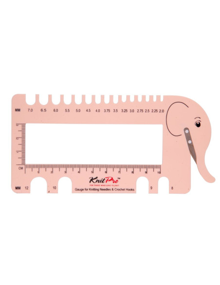 Roze multifunctionele breimaatstok KnitPro