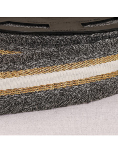 Lurex franje riem - Grijs