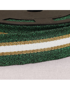 Lurex franje riem - Groen
