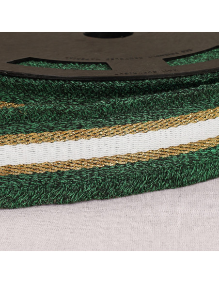Lurex franje riem - Groen