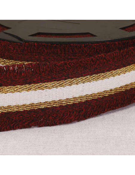 Lurex franje band - Bordeaux