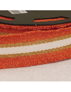 Lurex franje riem - Oranje