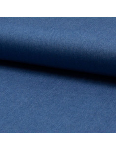 Viscose chambray stof - Middelblauw