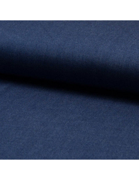 Viscose chambray stof - Jeansblauw