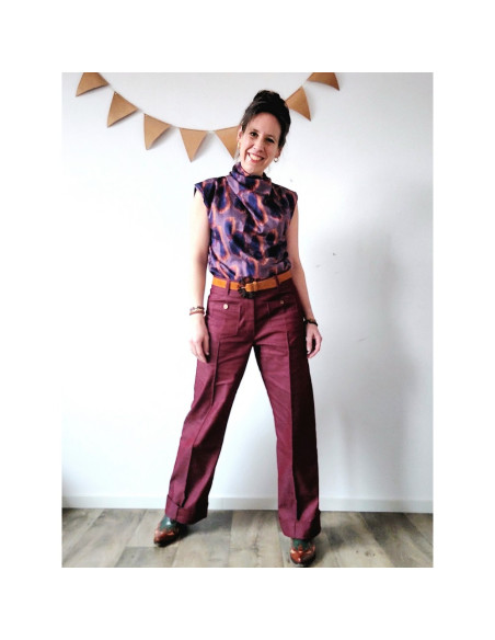 Stretch denim stof - Taupe