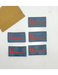 Set van 5 geweven labels om op te naaien Dinguerie
